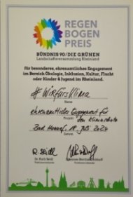 Urkunde Regenbogenpreis