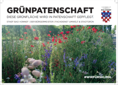 Hinweisschild Grünpatenschaft