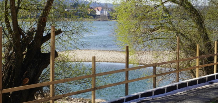 Bauarbeiten Rheinradweg