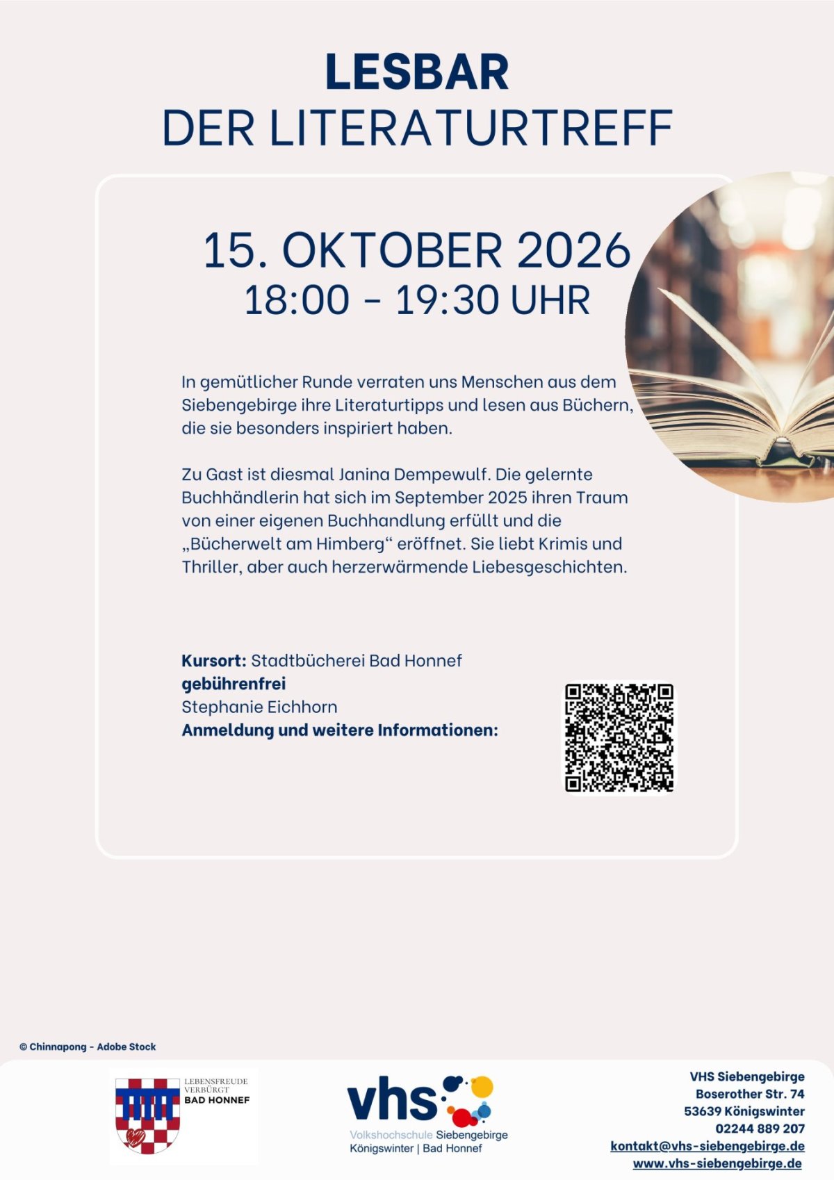 Plakat LesBar - der Literaturtreff Plakat LesBar - der Literaturtreff