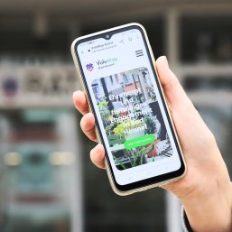 Ein Bild von einem Smartphone mit der Volumap App