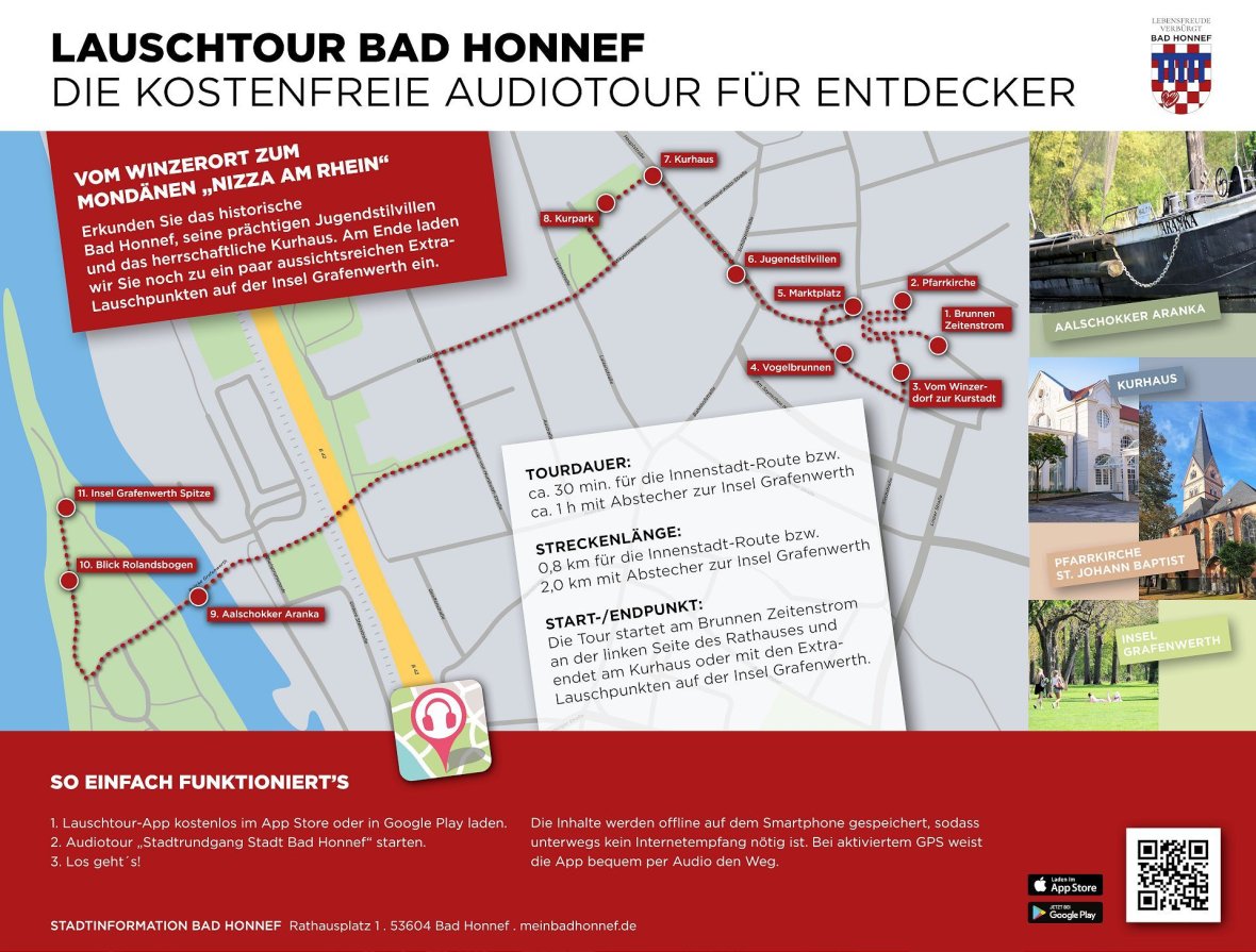 Übersicht der Stationen der Lauschtour