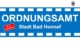 Logo Schriftzug Ordnungsamt der Stadt Bad Honnef mit rotem Hinweis 2G(+)-Kontrollen