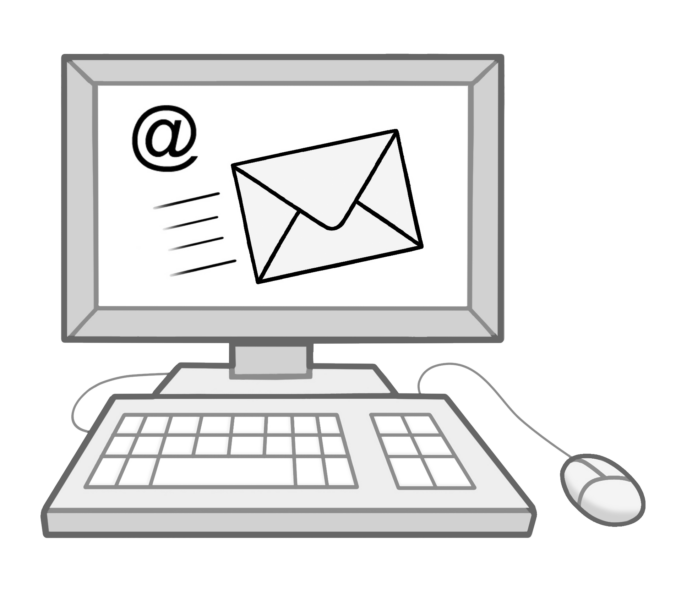 Zeichnung Computer / E mail